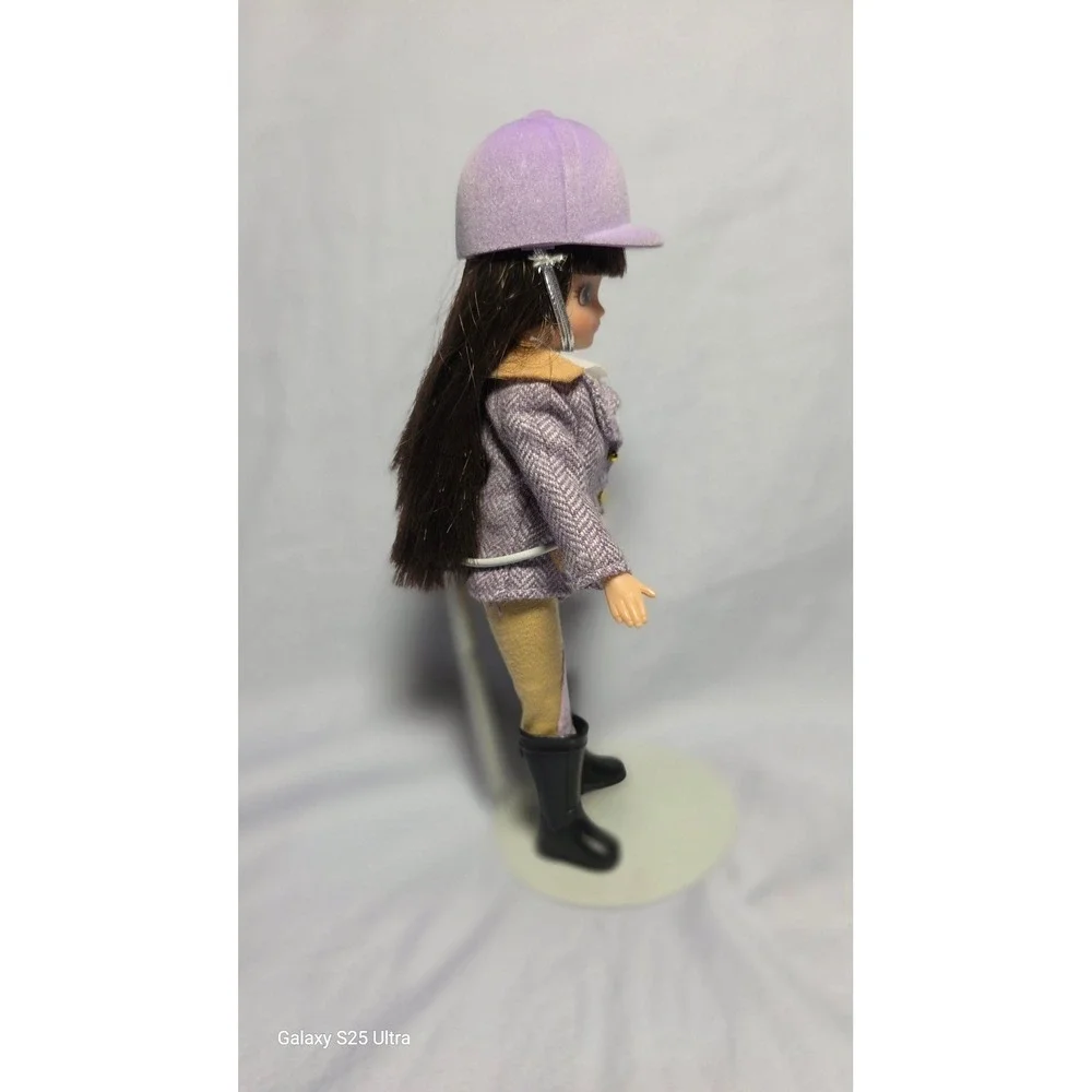Vintage Licca-chan Doll Equestrian Riding Outfit Purple Tweed Jacket Takara
